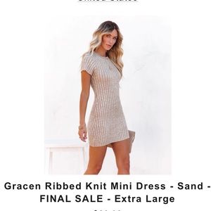 Vici ribbed mini dress